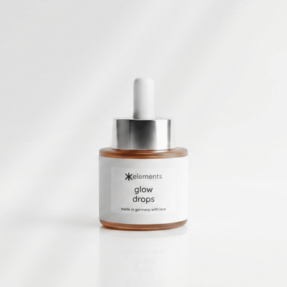 Anti-Aging Glow Drops Gesichtsöl von kühlkraft in Flasche mit Pipette.